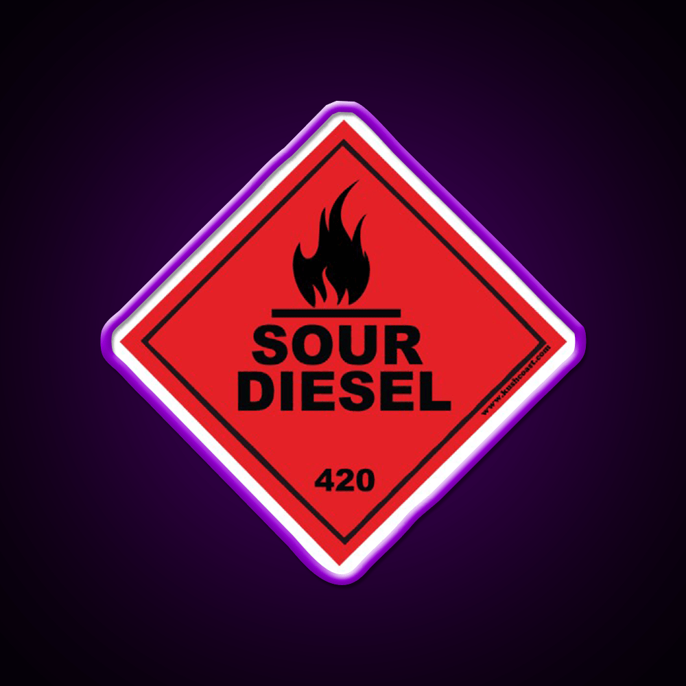 Sour Diesel Strain Art Hemp Inspired Green Leaf Led Neon Sign Rgb Color - Shineneon