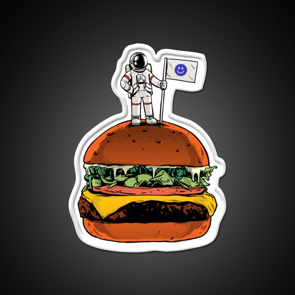 Space Burger Snack Food Led Neon Sign Rgb Color - Shineneon