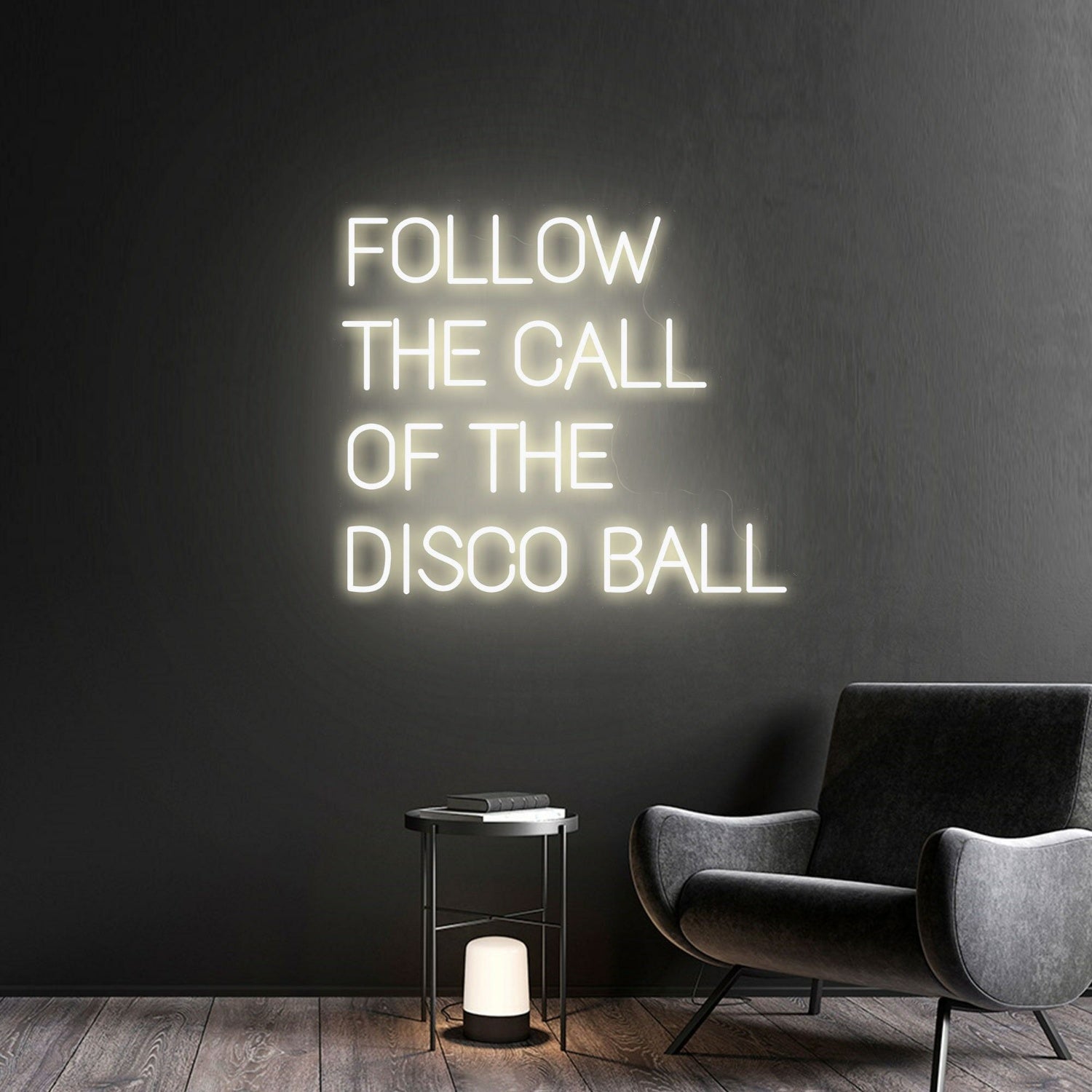 Space Follow The Call Of The Disco Ball Handmade Neon Sign | Shineneon