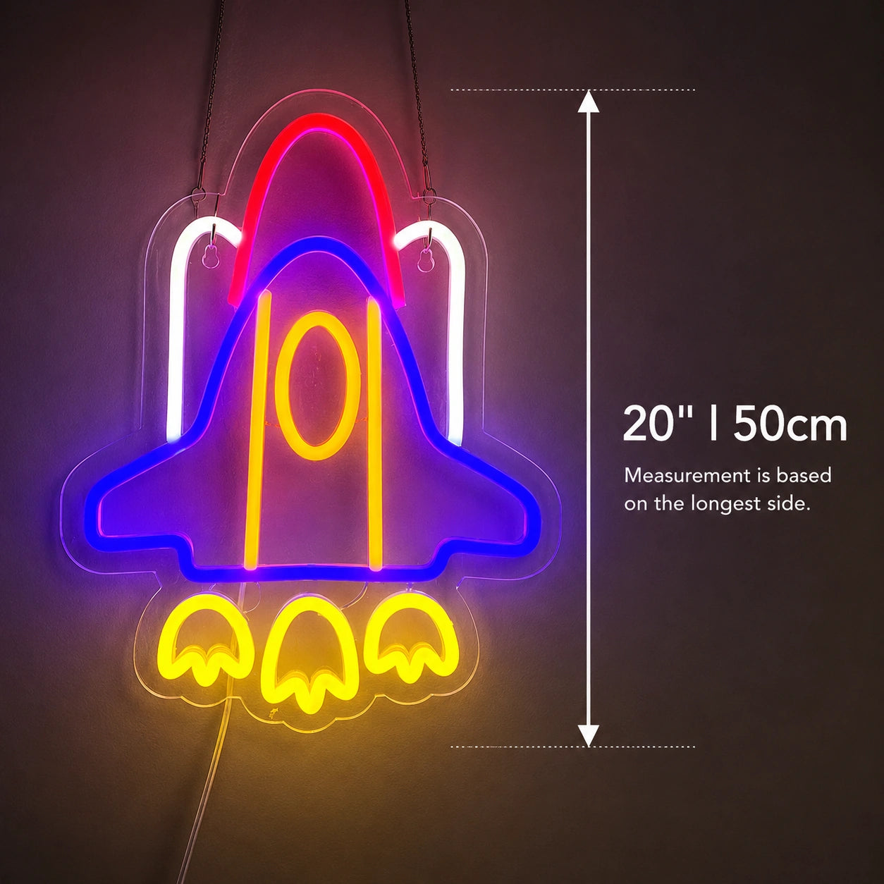 Space Shuttle Neon Sign LED Neon Sign size image