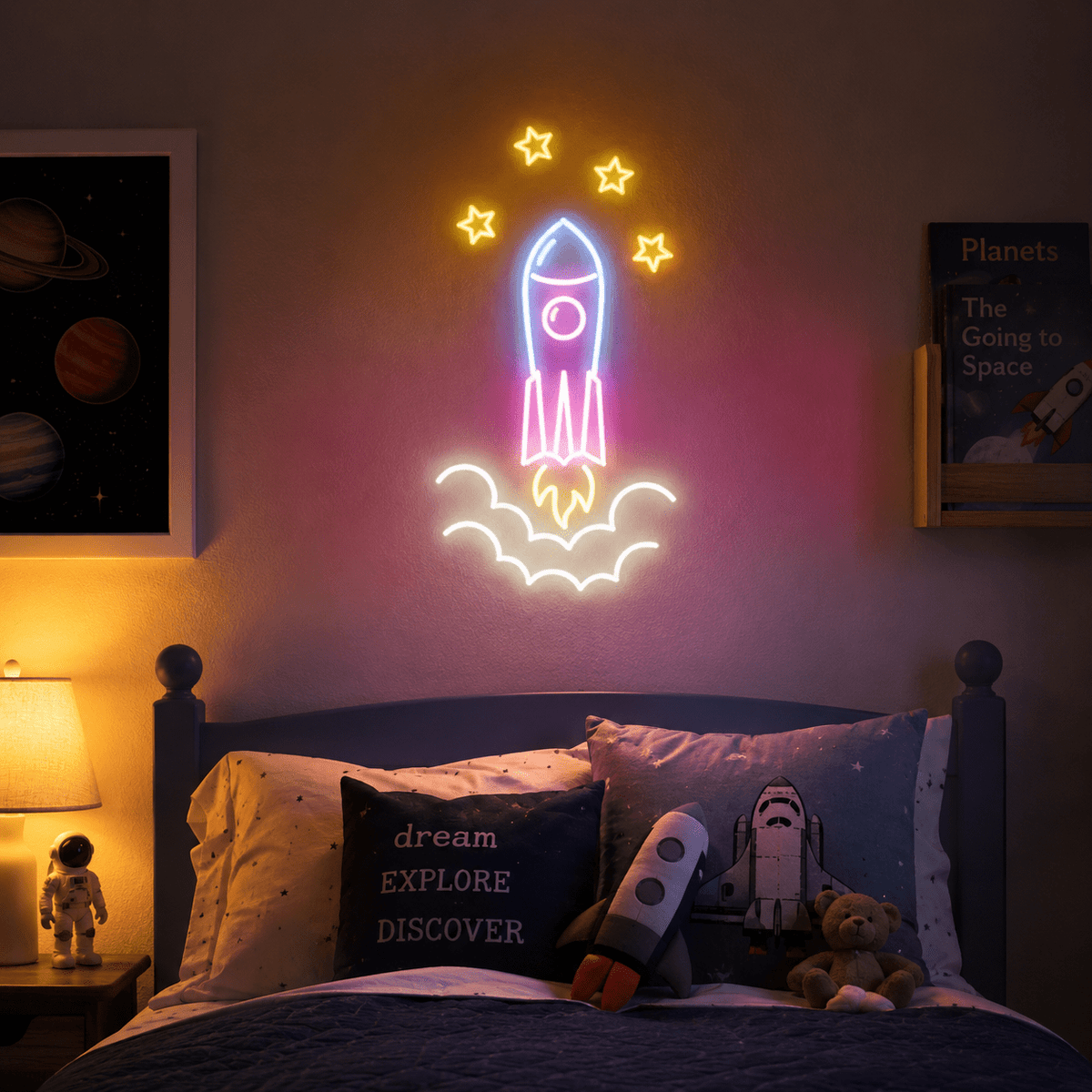 Space Shuttle Room Decor LED Neon Sign - Shineneon