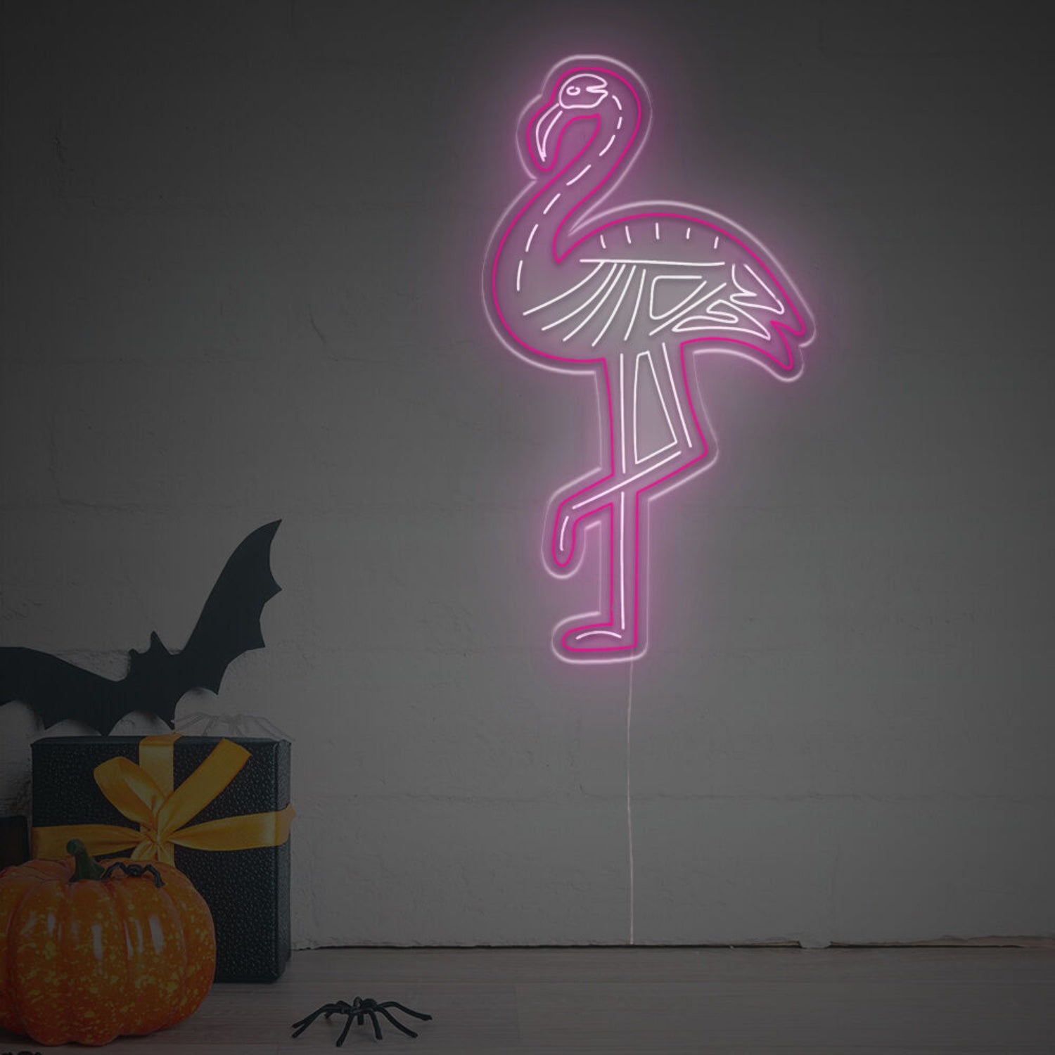 Space Skeletal Flamingo Led Neon Sign | Shineneon