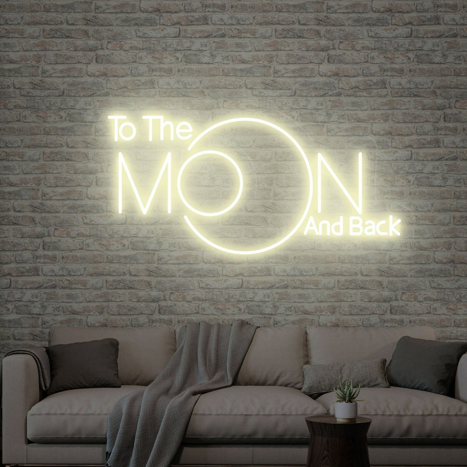 Space With To The Moon And Back Neon Sign Moon Decor | Shineneon