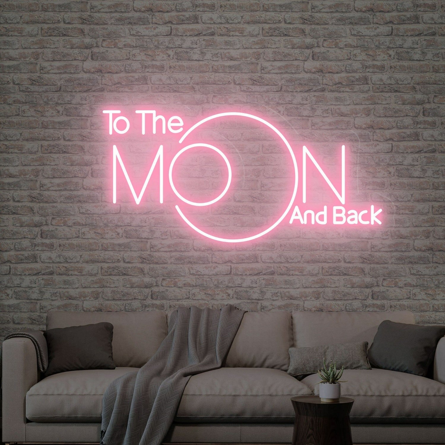 Space With To The Moon And Back Neon Sign Moon Decor | Shineneon