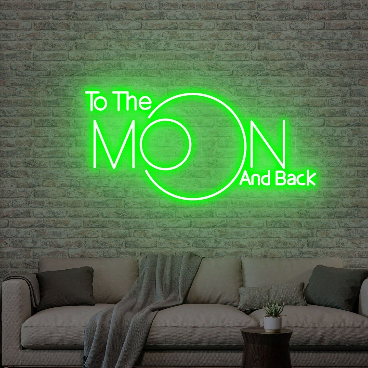 Space With To The Moon And Back Neon Sign Moon Decor | Shineneon