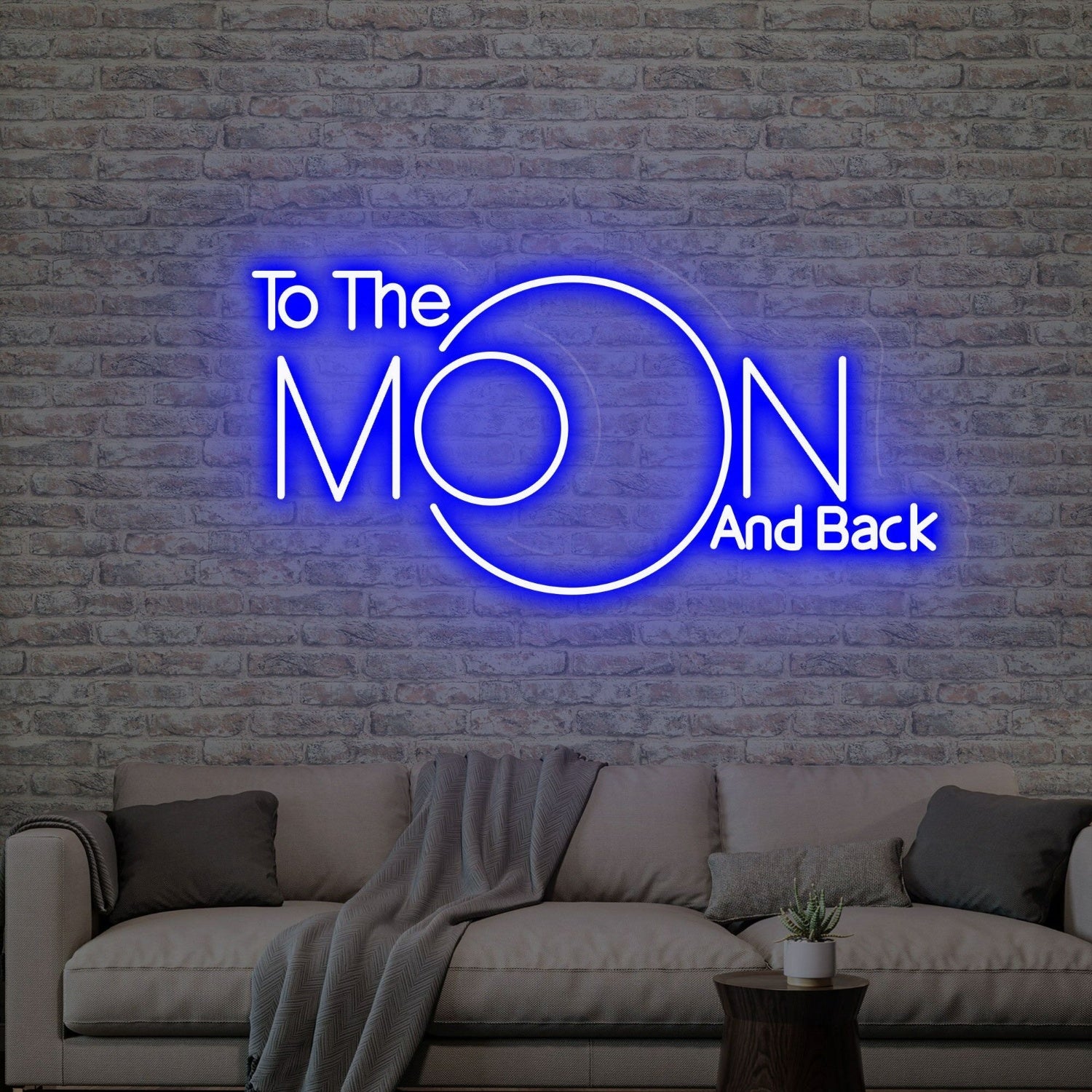 Space With To The Moon And Back Neon Sign Moon Decor | Shineneon