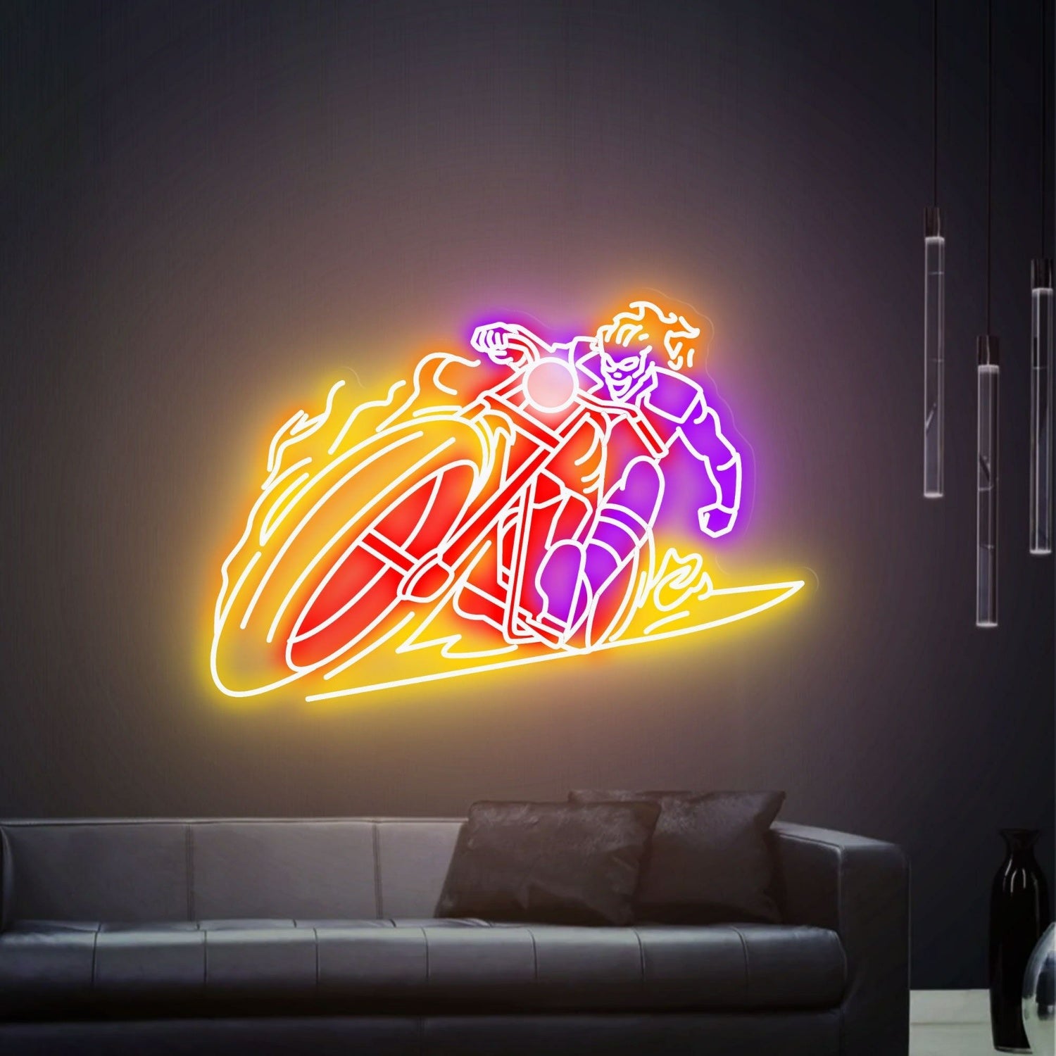 Space With Versatile Ghost Rider Neon Sign | Shineneon