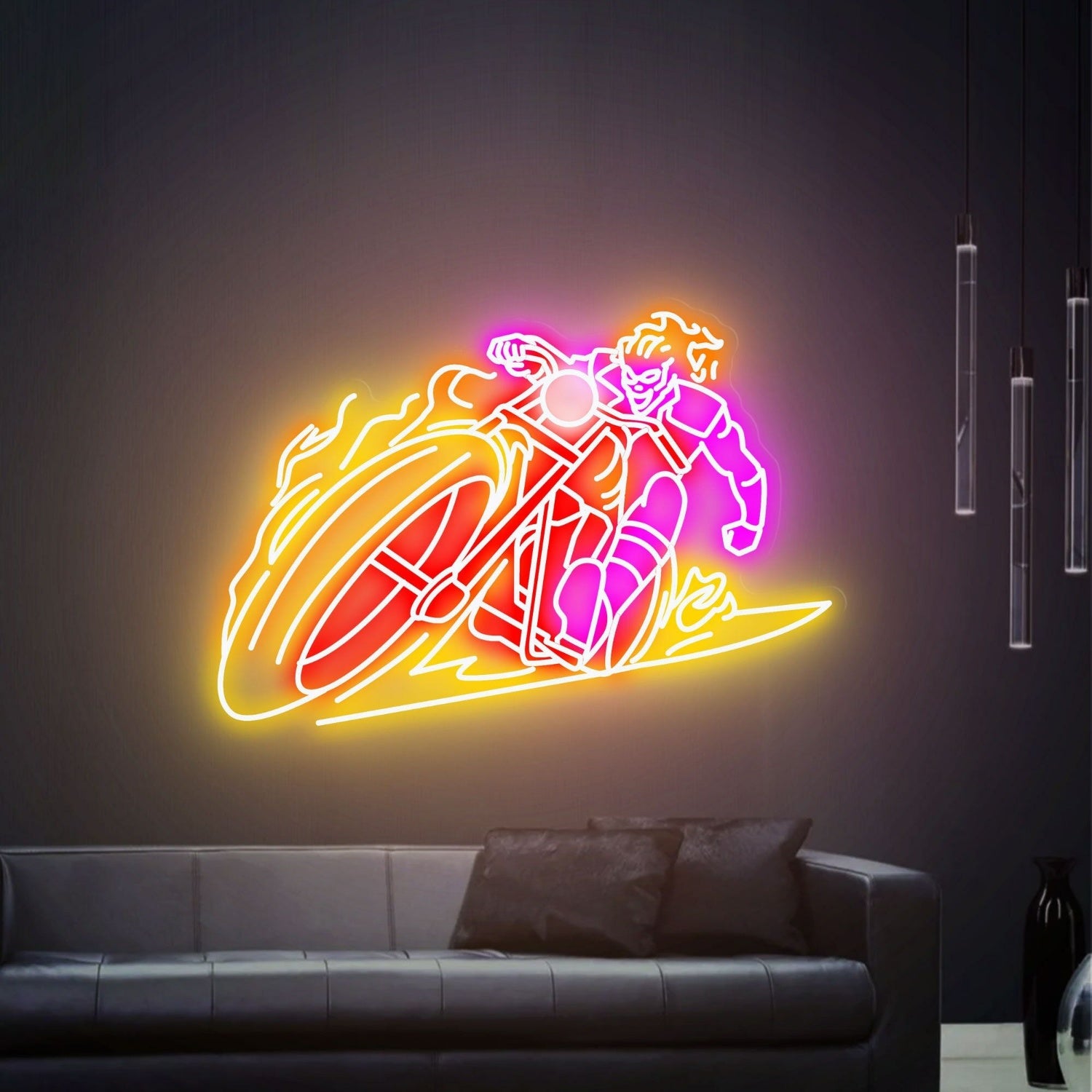 Space With Versatile Ghost Rider Neon Sign | Shineneon