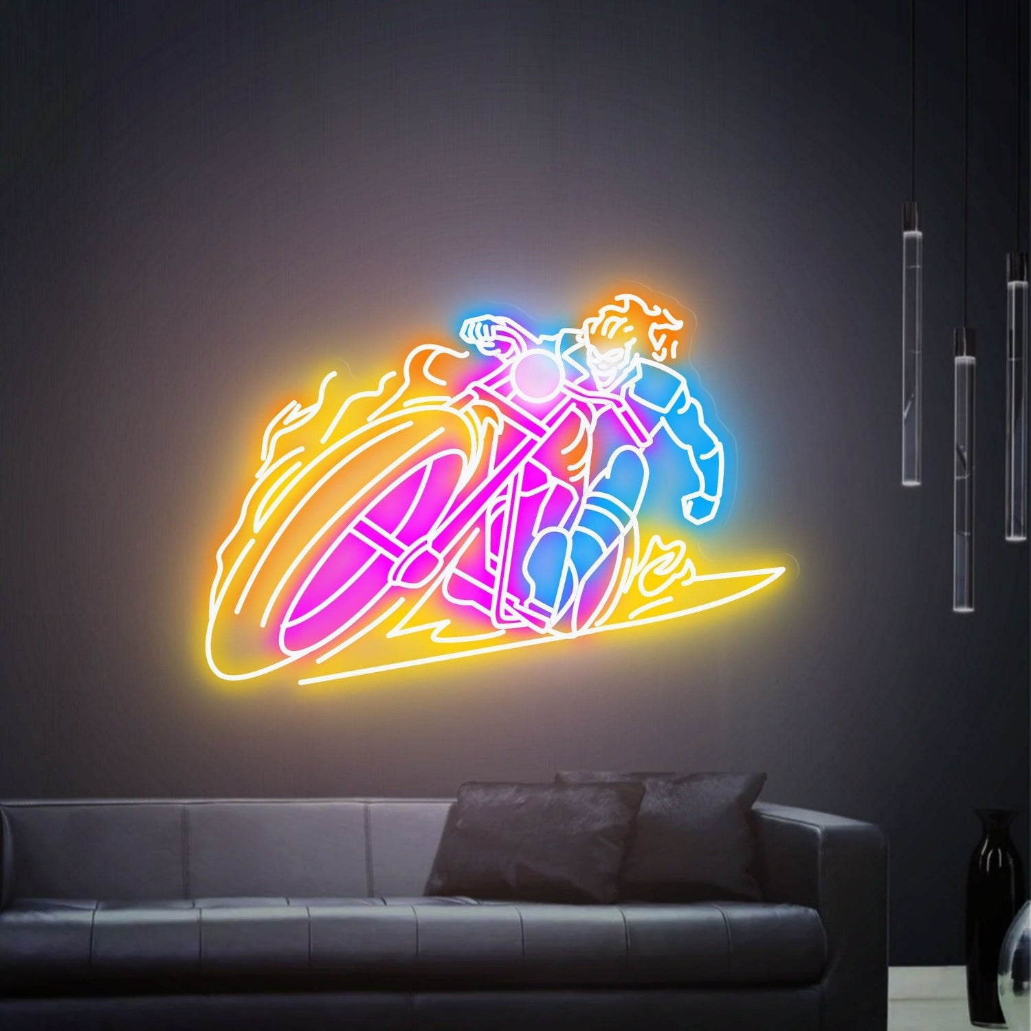 Space With Versatile Ghost Rider Neon Sign | Shineneon