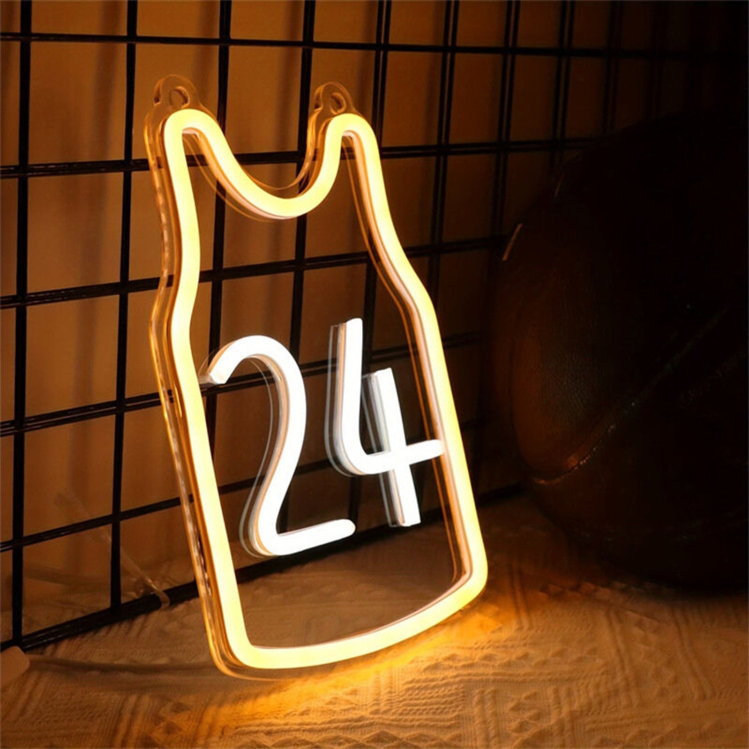 Space Yellow And White No 24 Led Neon Light For Home | Shineneon