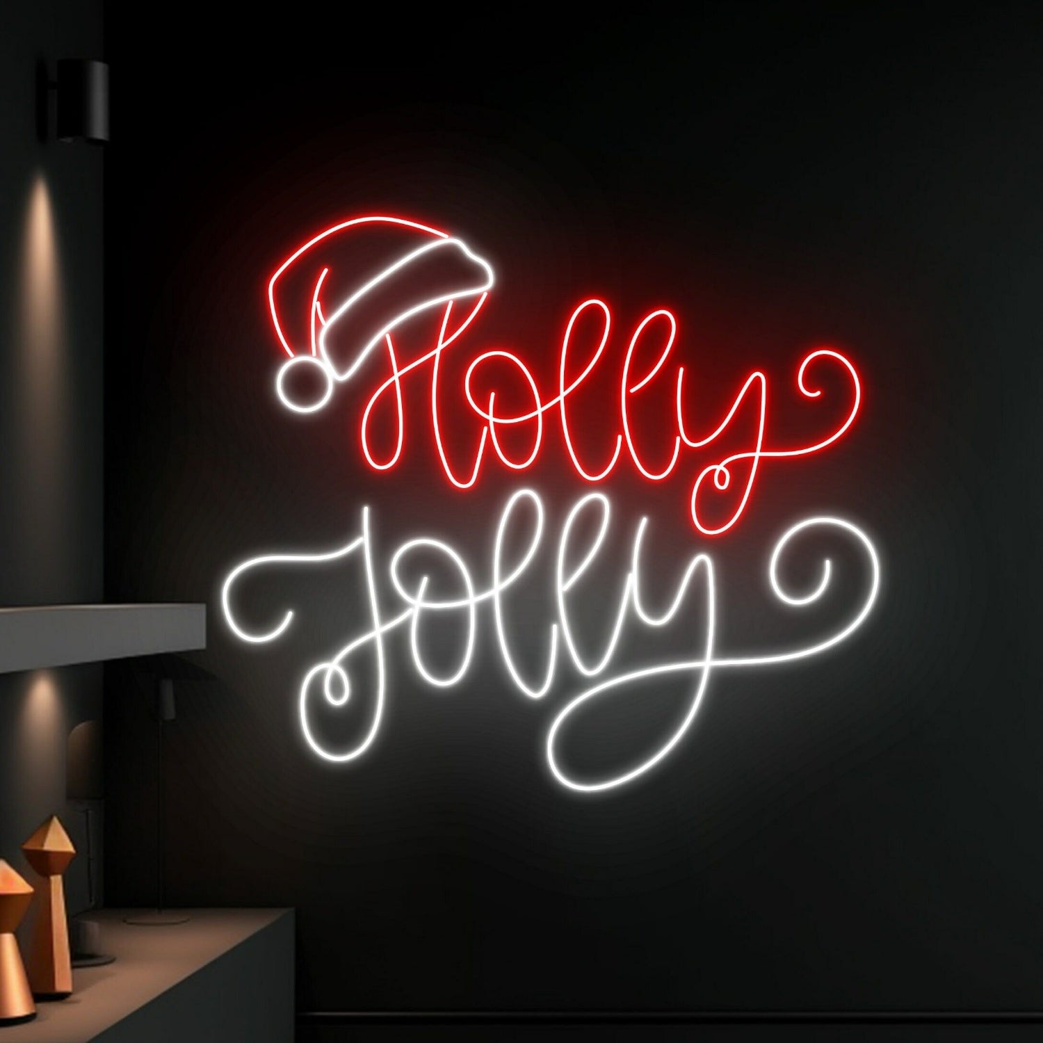Spaces Holly Jolly Christmas Led Neon Sign For Home | Shineneon