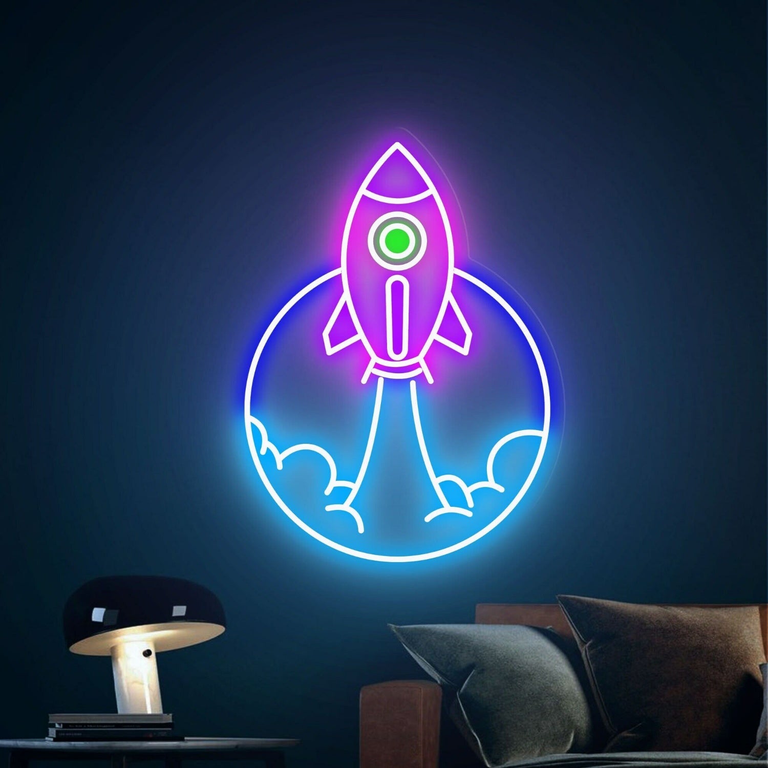 Spaceship Led Sign Rocket Led Neon Sign For Wal - Shineneon