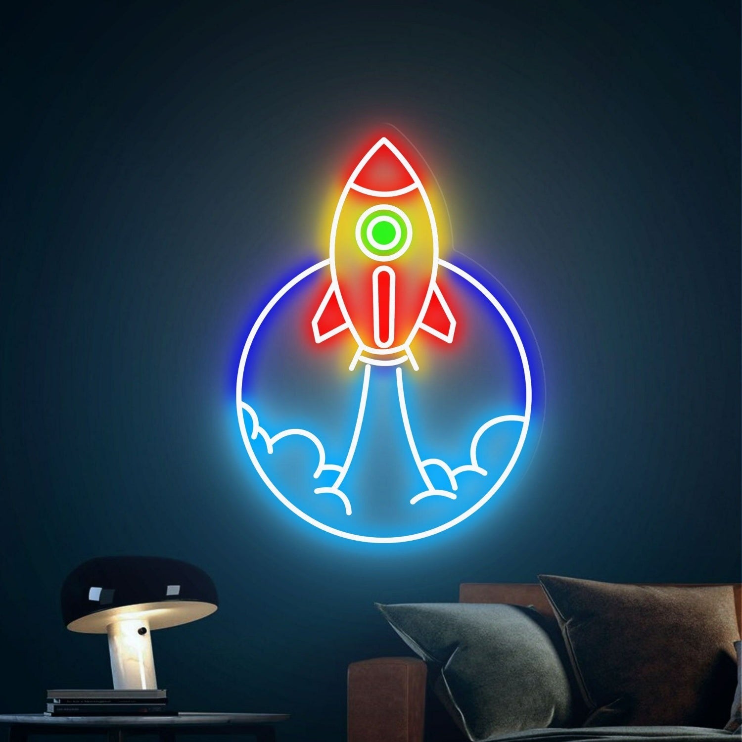 Spaceship Led Sign Rocket Led Neon Sign For Wal - Shineneon