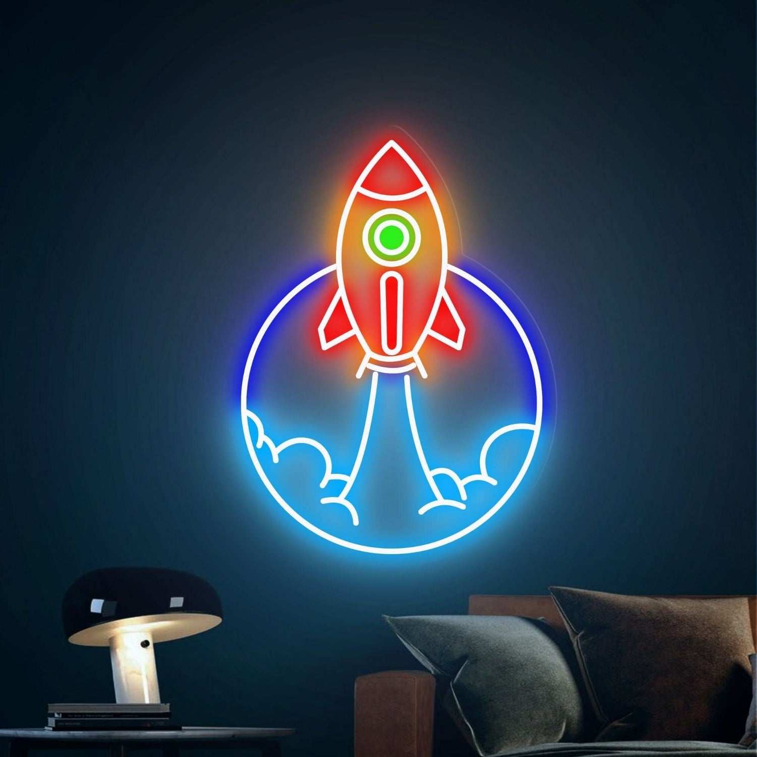 Spaceship Led Sign Rocket Led Neon Sign For Wal - Shineneon