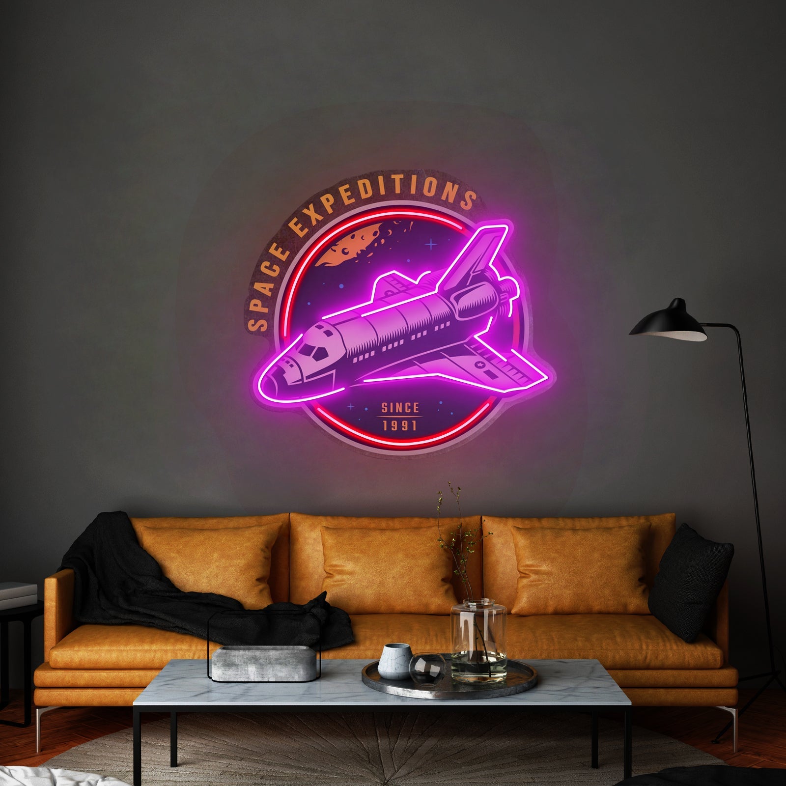 Spaceship Rocket Launch Web Galaxy Led Neon Sign Light Custom Led Signs - Shineneon