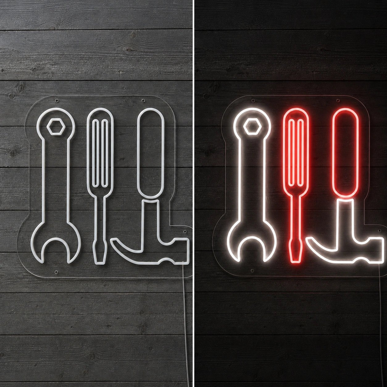 Spanner Hammer Screwdriver Vintage LED Neon Sign - Shineneon