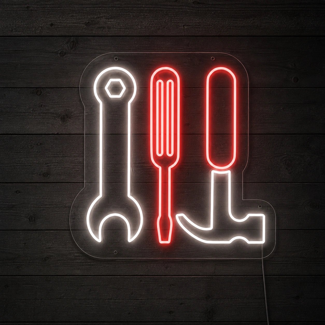 Spanner Hammer Screwdriver Vintage LED Neon Sign - Shineneon
