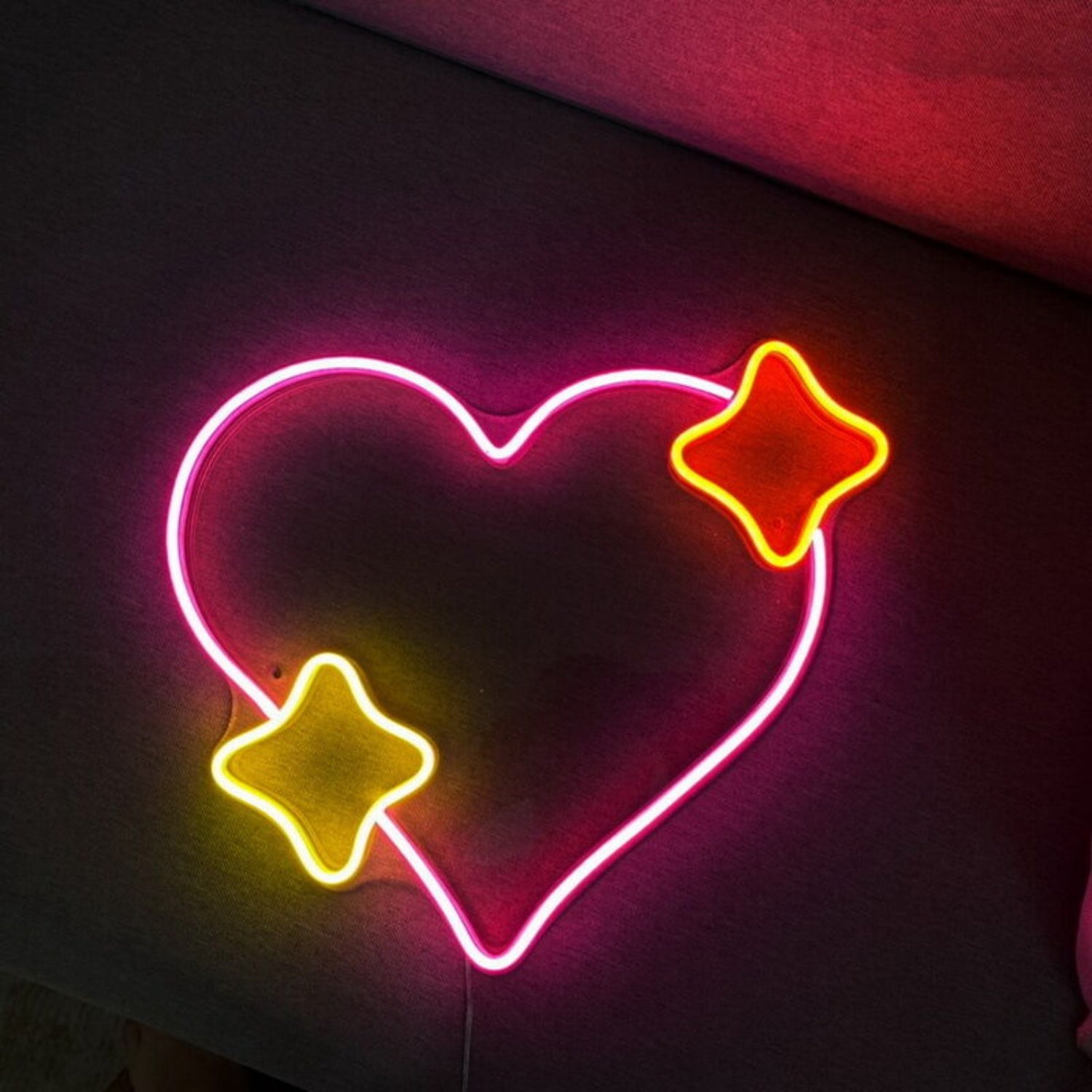 Sparking Heart Emoji Neon Sign | Shineneon