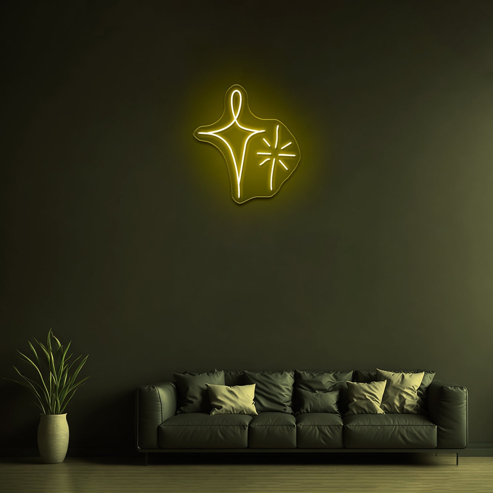 Sparkle Stars Artistic Neon Signs Wall Art Led Signs - Shineneon
