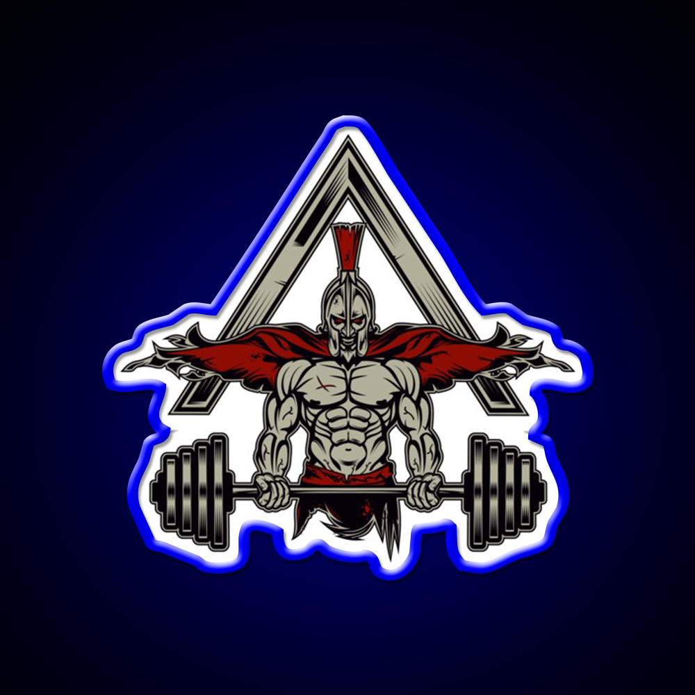 Spartan Bodybuilding Weight Lifter Gym Fitness Led Neon Sign Rgb Color