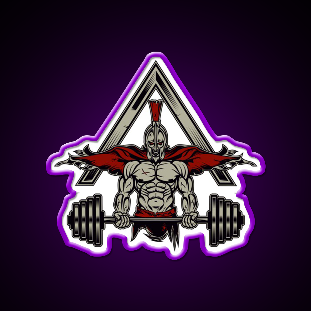 Spartan Bodybuilding Weight Lifter Gym Fitness Led Neon Sign Rgb Color