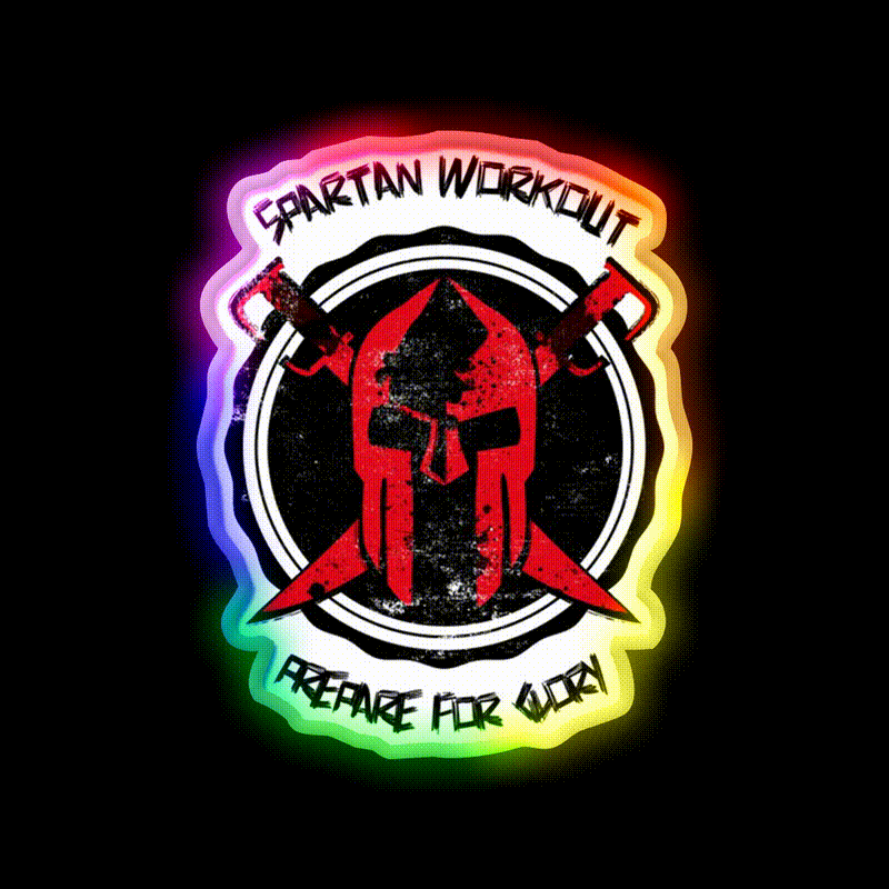 Spartan Workout Gym Fitness Led Neon Sign Rgb Color