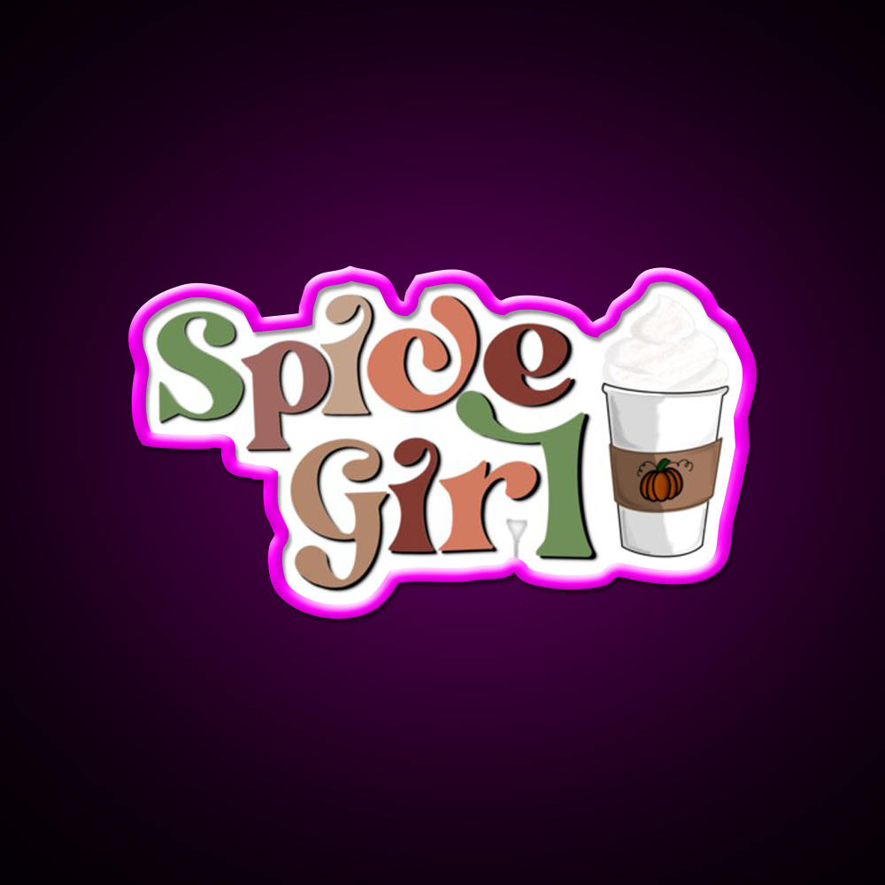 Spice Girl Psl Cafe Led Neon Sign Espresso Bar Art Rgb Color