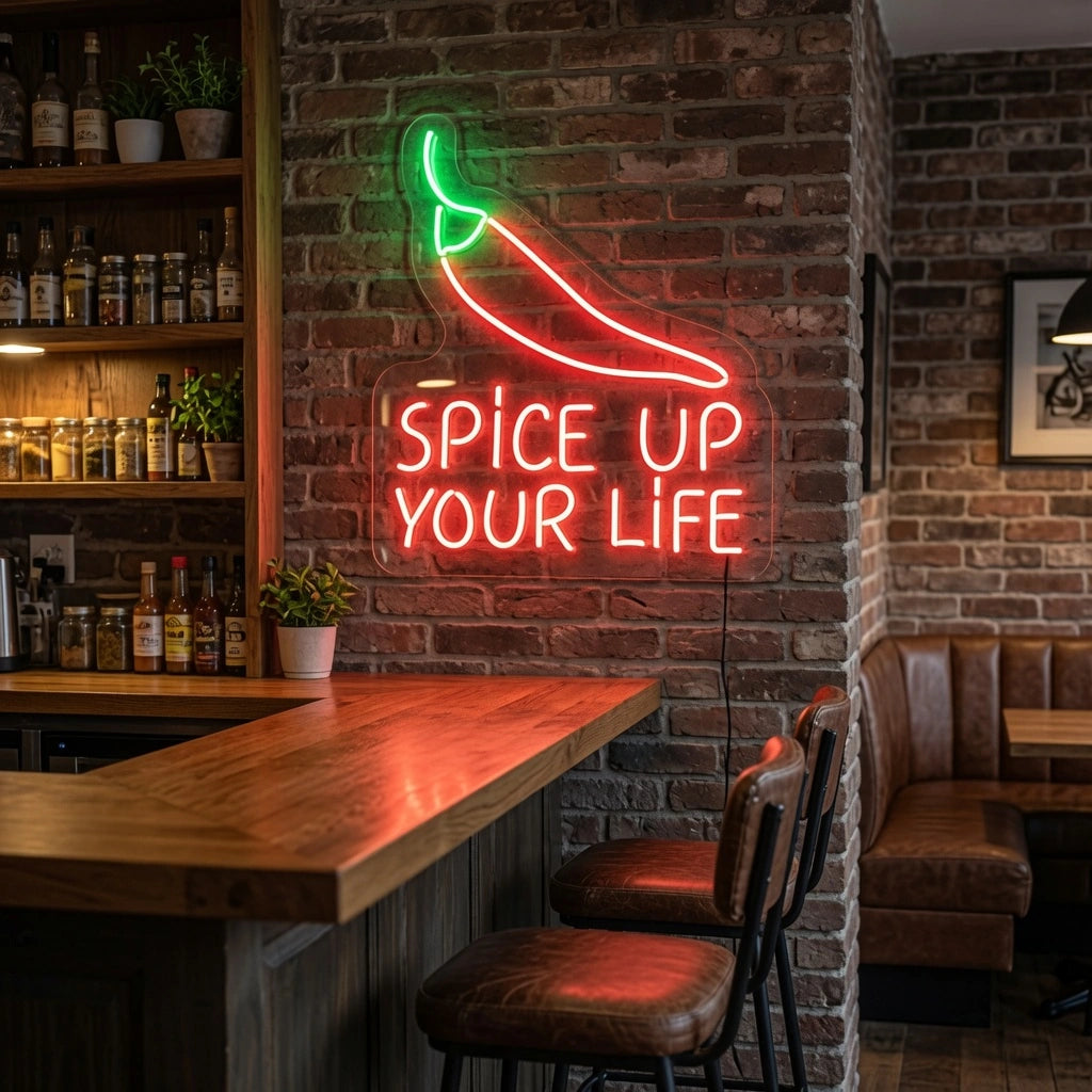 Spice Up Your Life LED Neon Sign - 03 Real Lifestyle Scene