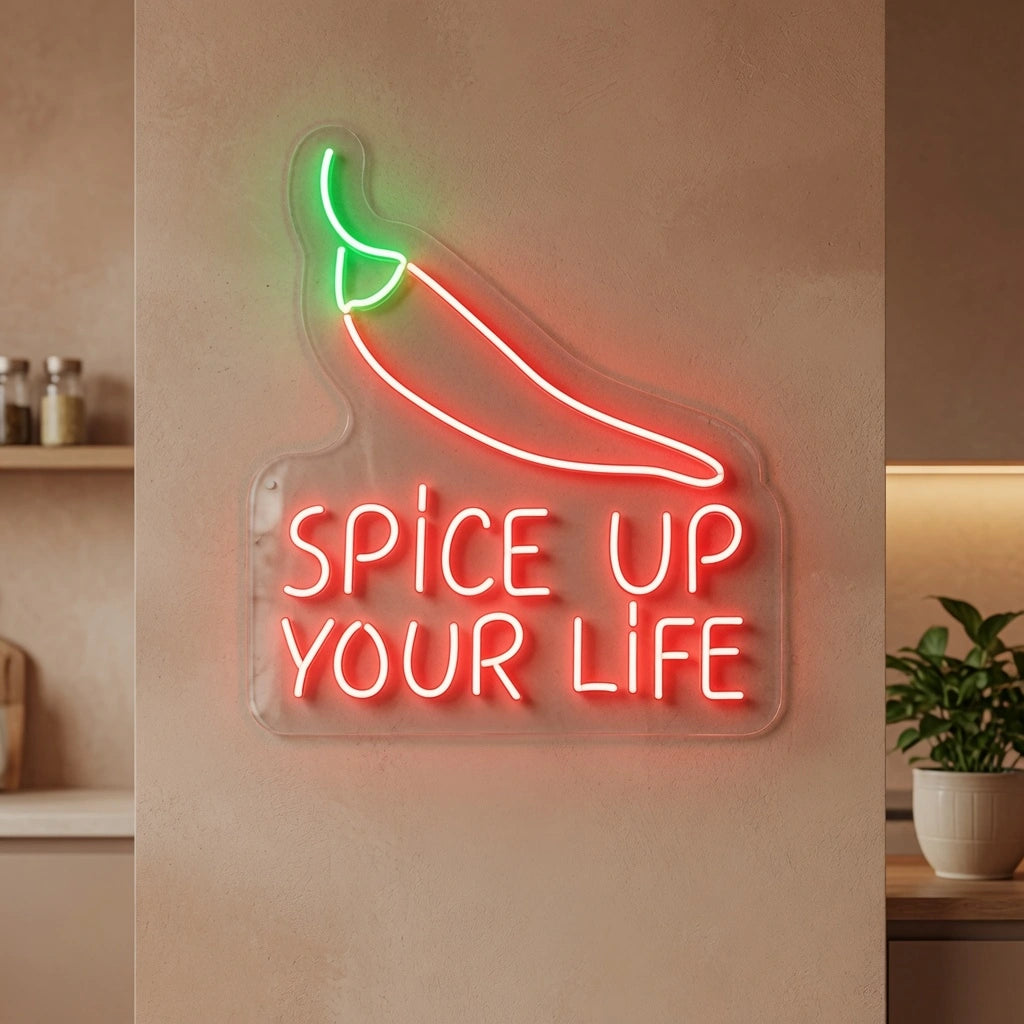 Spice Up Your Life LED Neon Sign - 04 Size Image