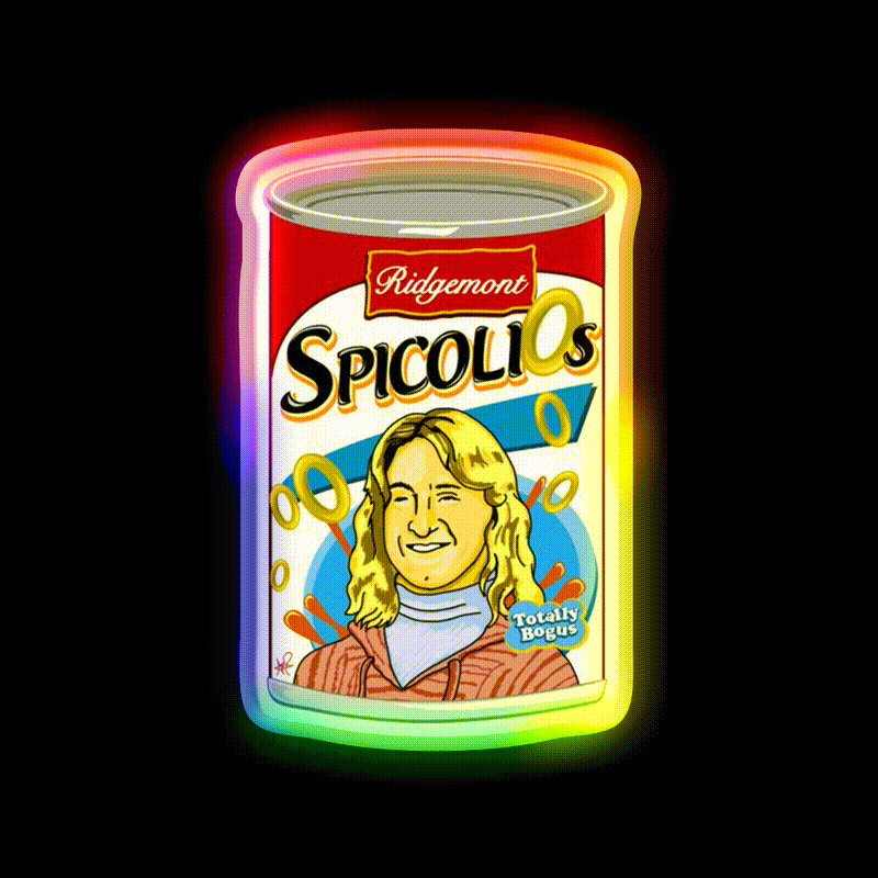 Spicoli Os Fast Food Led Neon Sign For Burger Place Rgb Color - LED neon sign close-up detail