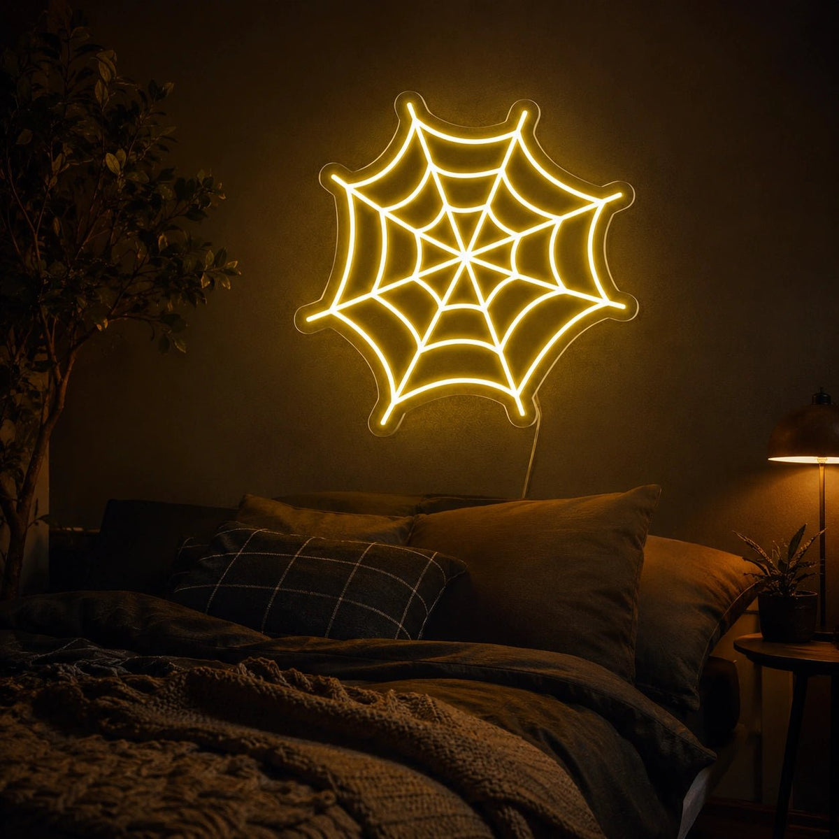Spider Web Outline LED Neon Sign - Shineneon