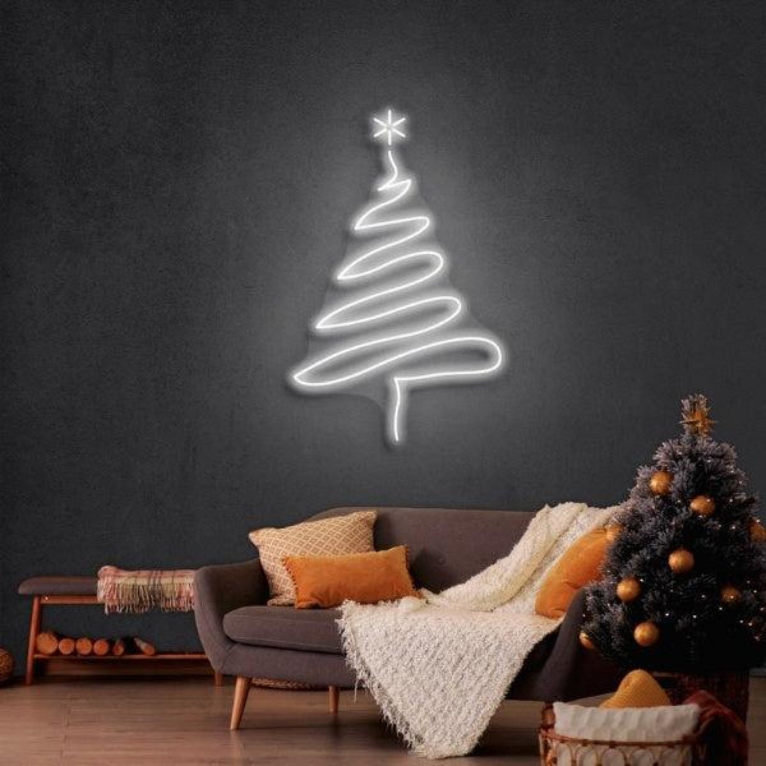 Spiral Green-Yellow Christmas Tree Led Neon Sign For Indoor Holiday Decor | Shineneon