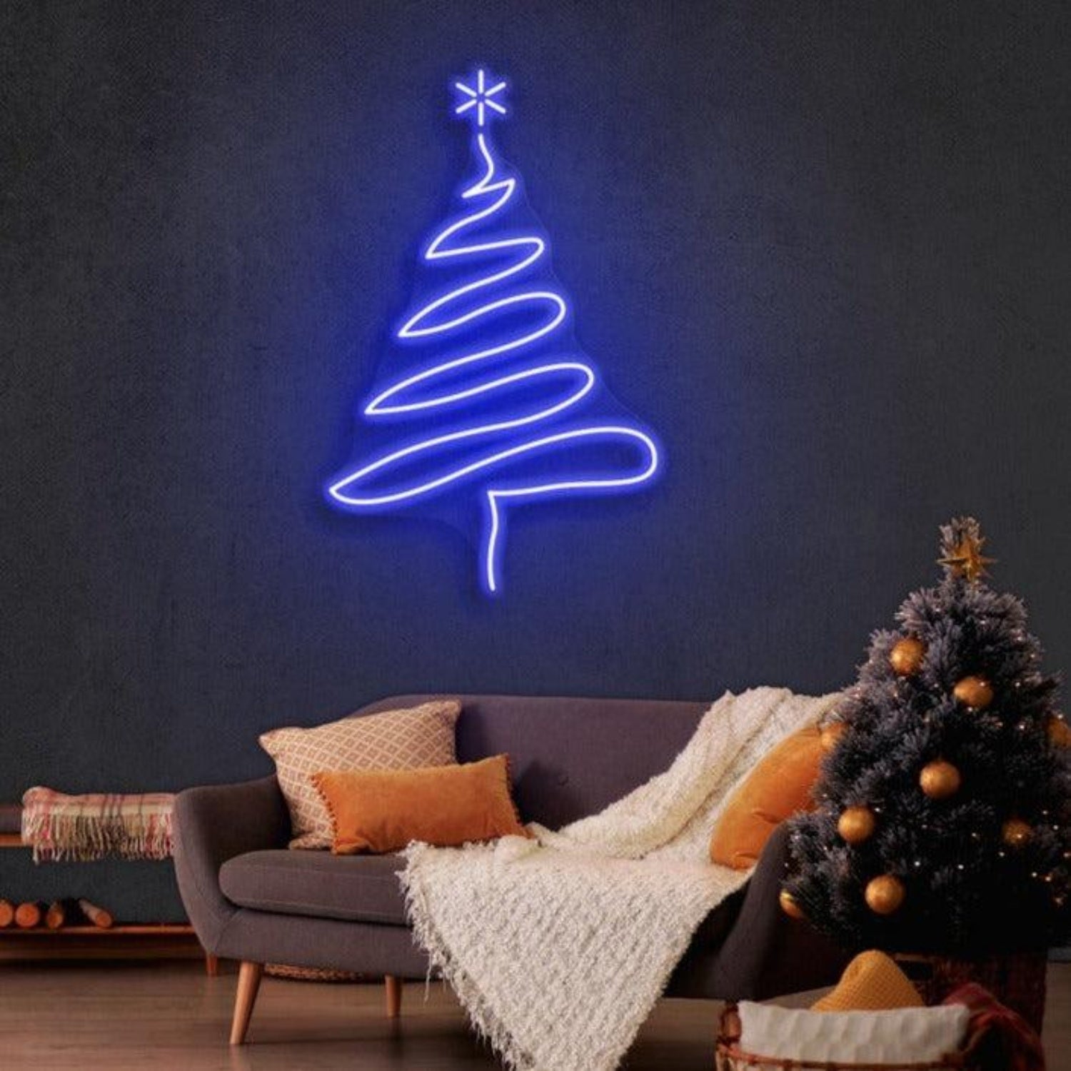 Spiral Green-Yellow Christmas Tree Led Neon Sign For Indoor Holiday Decor | Shineneon