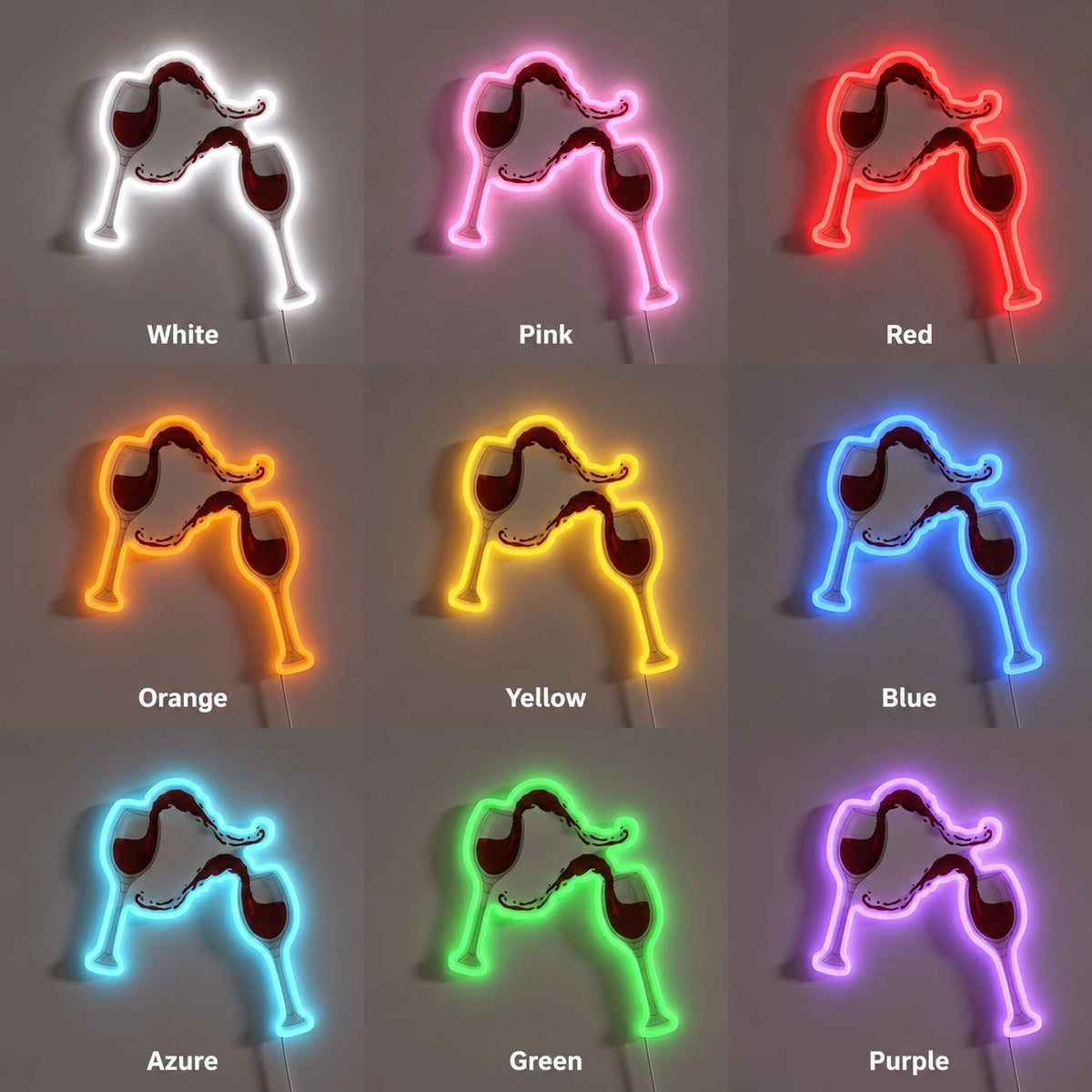 Splashing Wine Glasses LED Neon Sign - Shineneon