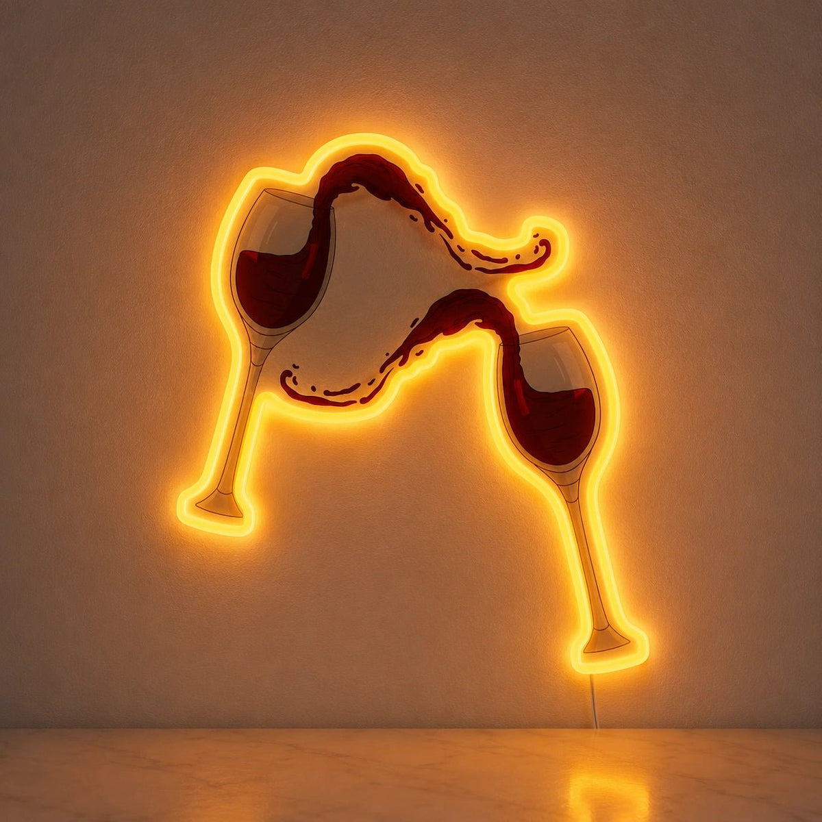 Splashing Wine Glasses LED Neon Sign - Shineneon