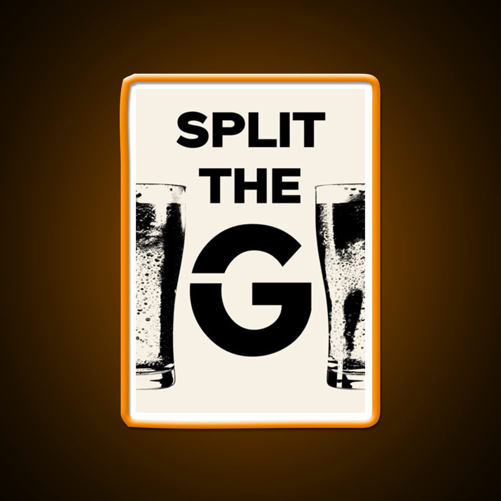 Split The G Beer Bar Decor Led Neon Sign Wall Art Rgb Color - LED neon sign view 6