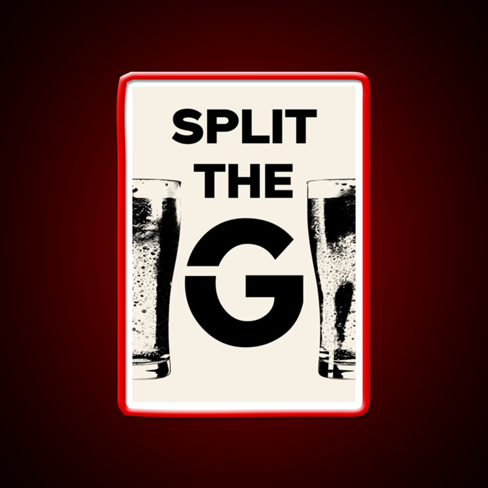Split The G Beer Bar Decor Led Neon Sign Wall Art Rgb Color - LED neon sign view 10