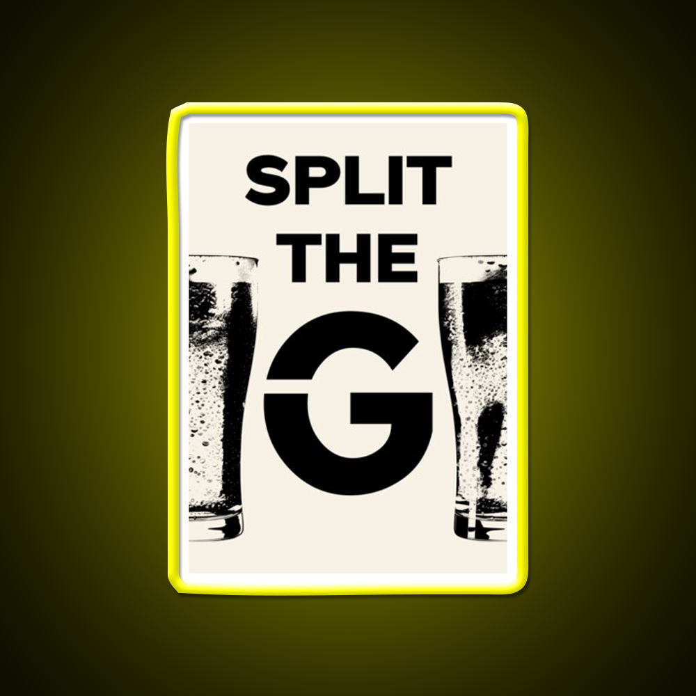 Split The G Beer Bar Decor Led Neon Sign Wall Art Rgb Color - LED neon sign view 7