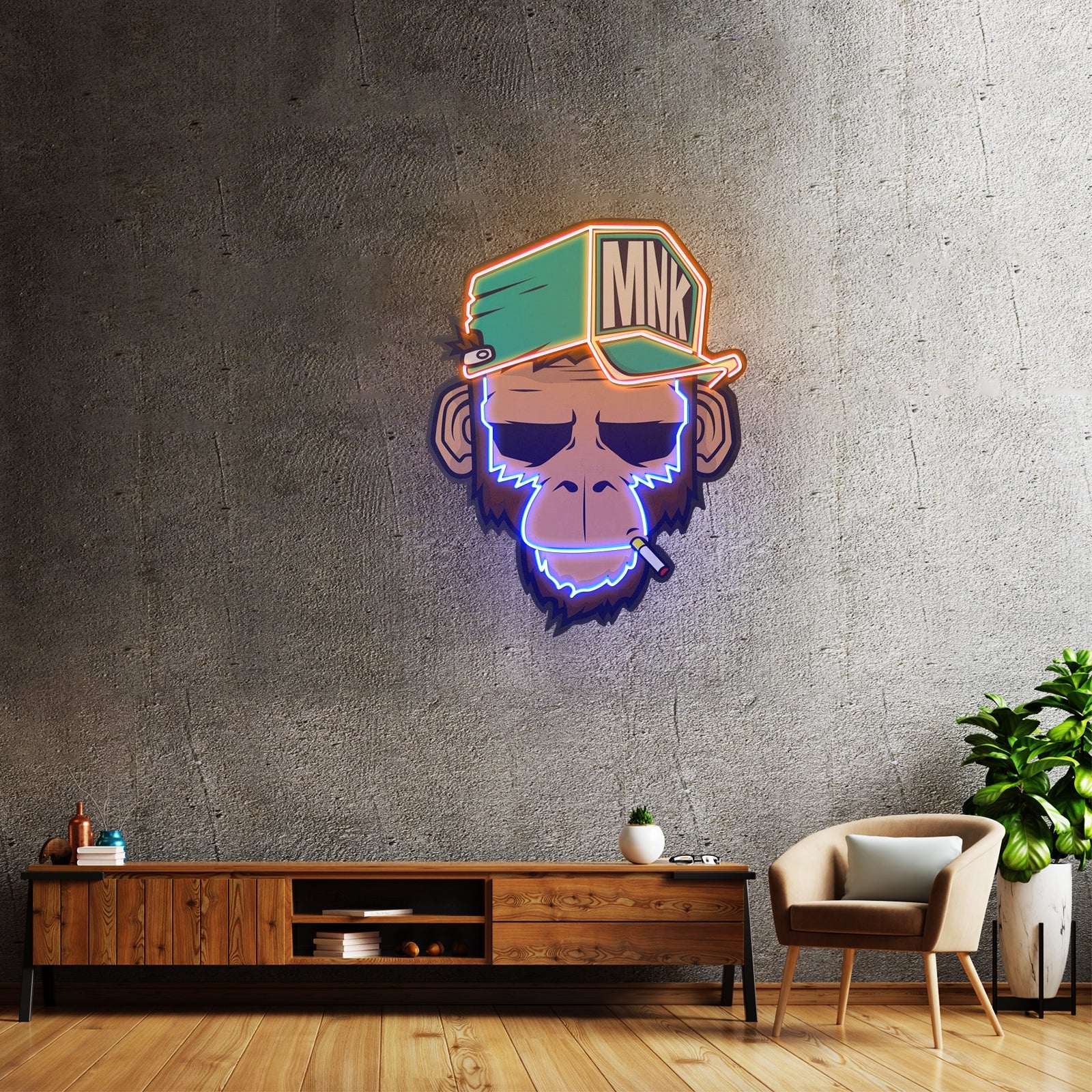 Spoiled Monkey Custom Led Signs Artwork For Sale - Shineneon