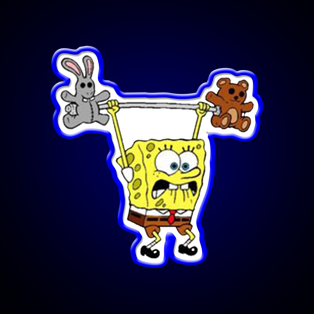 Spongbob Gym Fitness Led Neon Sign Rgb Color