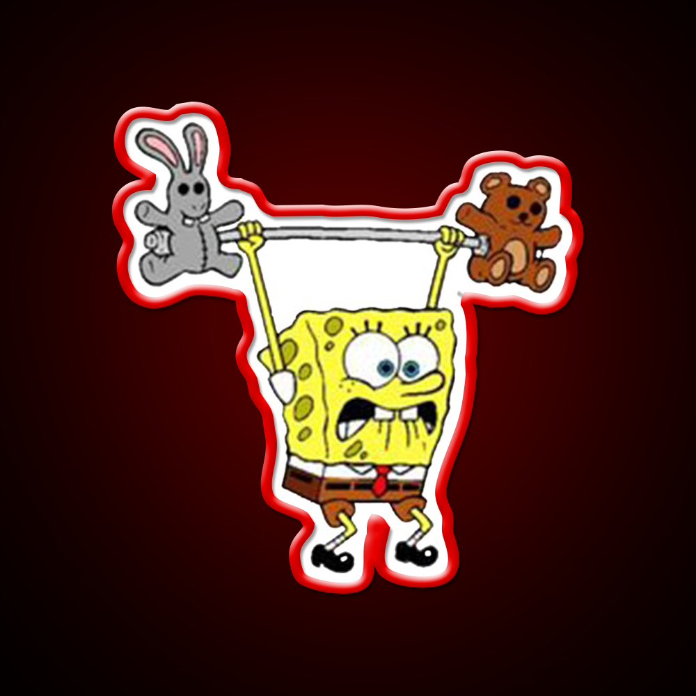 Spongbob Gym Fitness Led Neon Sign Rgb Color