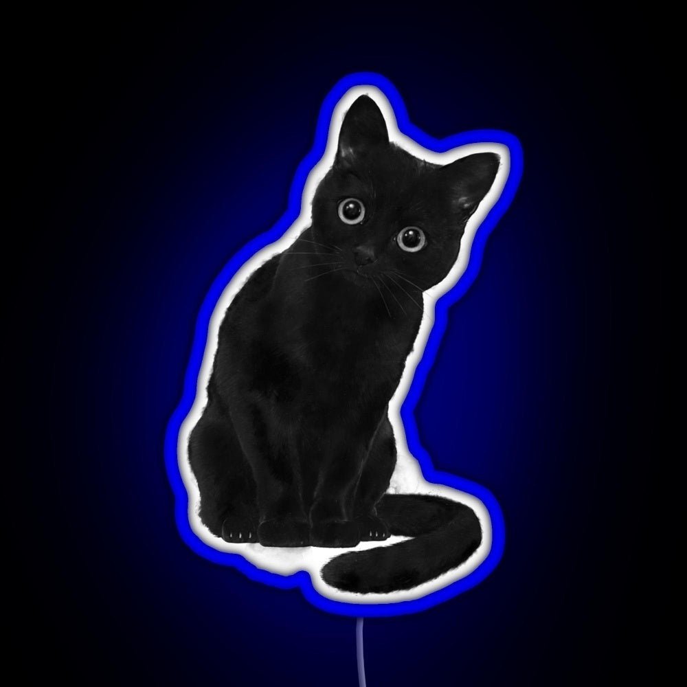 Spooky Cute Cat Rgb Led Neon Sign Pop Wall Art - Shineneon