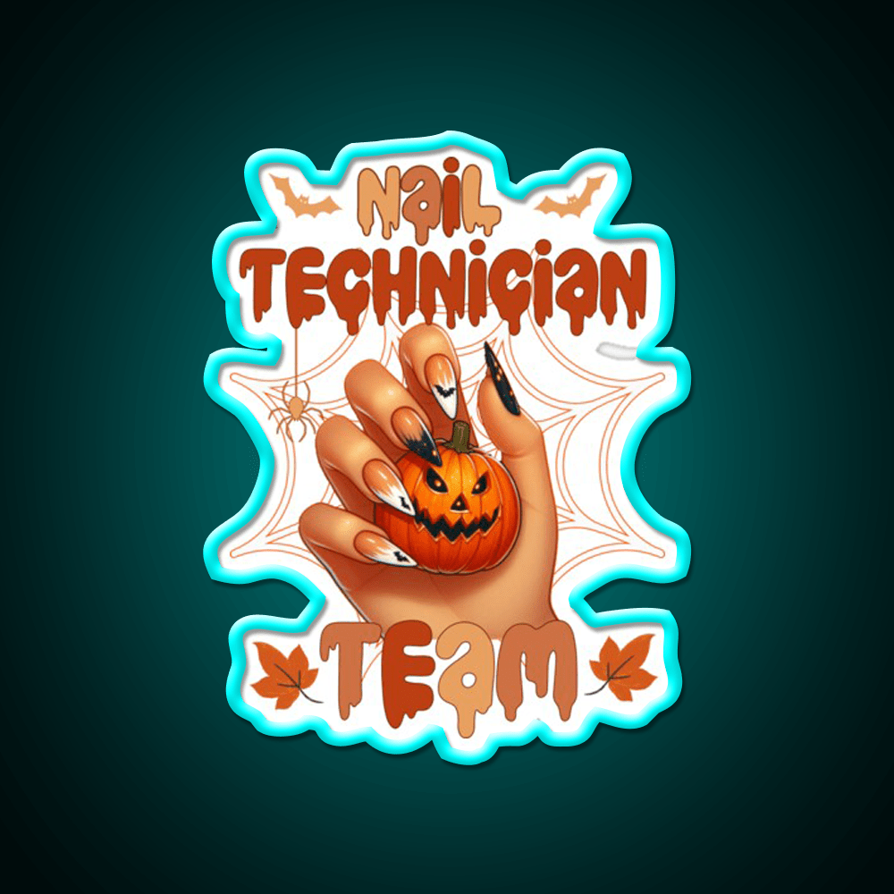 Spooky Halloween Nail Tech Trick Or Treat Nail Salon Led Neon Sign Rgb Color - Shineneon