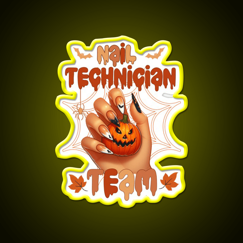 Spooky Halloween Nail Tech Trick Or Treat Nail Salon Led Neon Sign Rgb Color - Shineneon