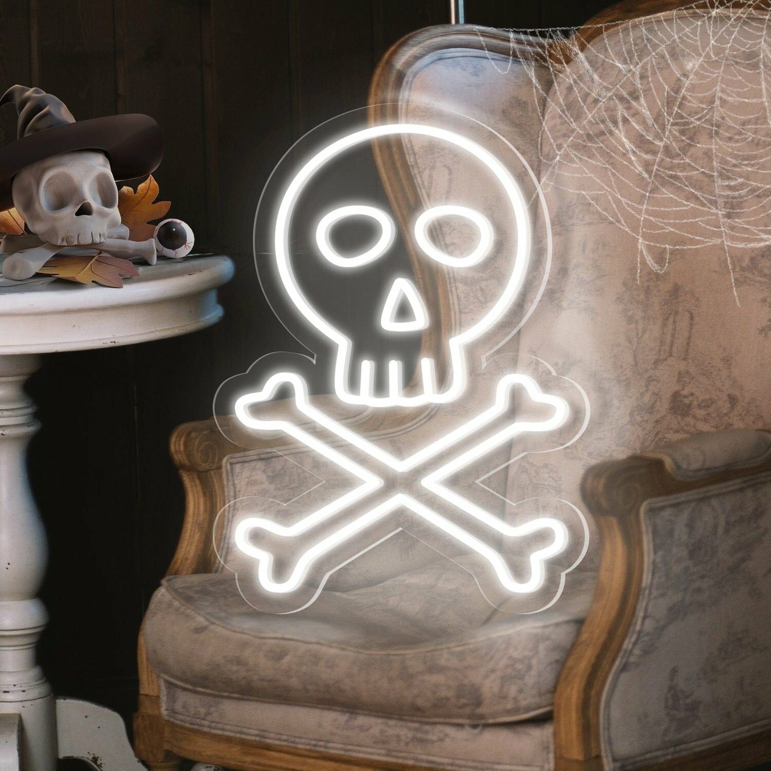 Spooky Skeleton Skulls Neon Sign | Shineneon