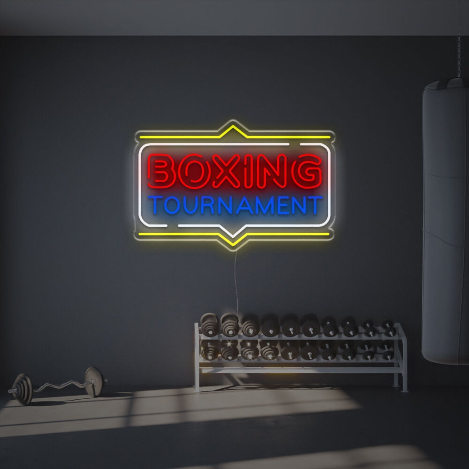 Sports Bar Or Gym Ambiance With The Boxing Tournament Led Neon Sign | Shineneon