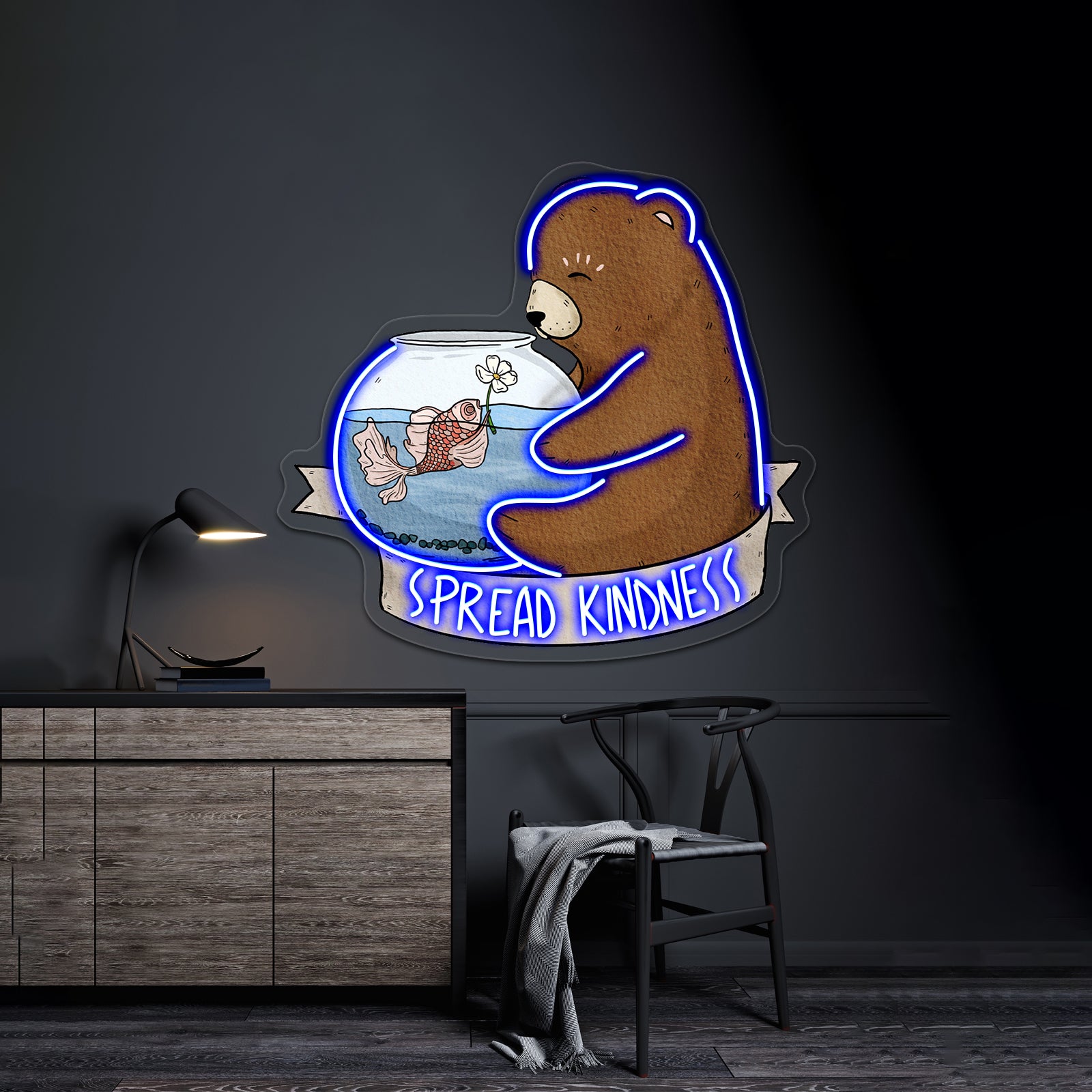 Spread Kindness Cute Artwork Custom Neon Signs | Shineneon