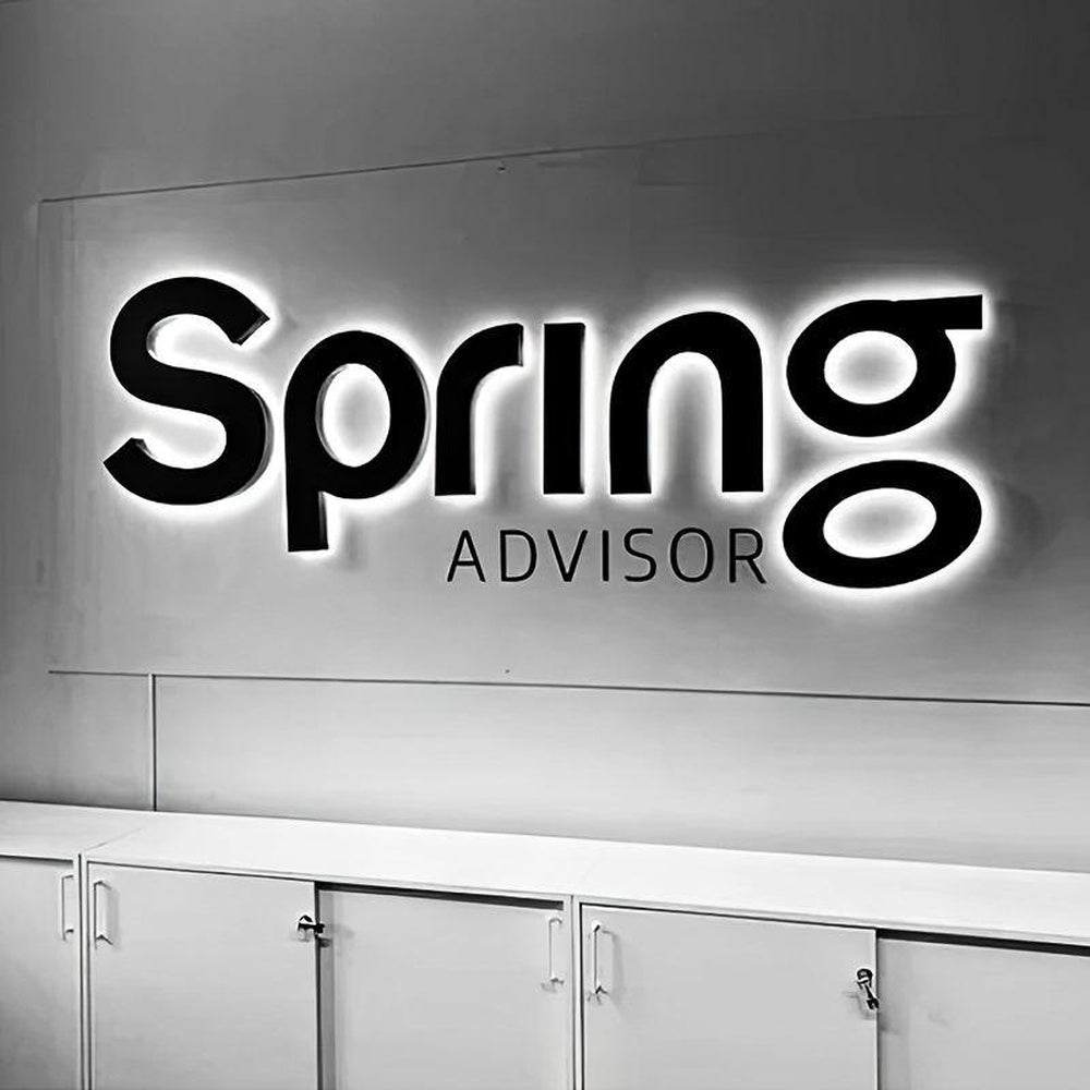 Spring 3D Backlit Letters Business Metal Led Sign - Shineneon