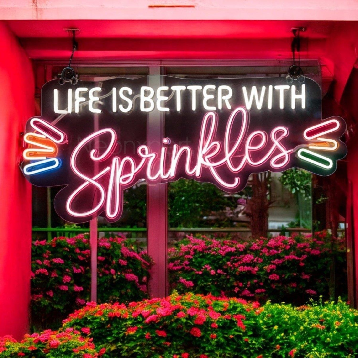 Sprinkles Life Multicolor Candy Led Neon Sign For Ice Cream Shop Decor | Shineneon