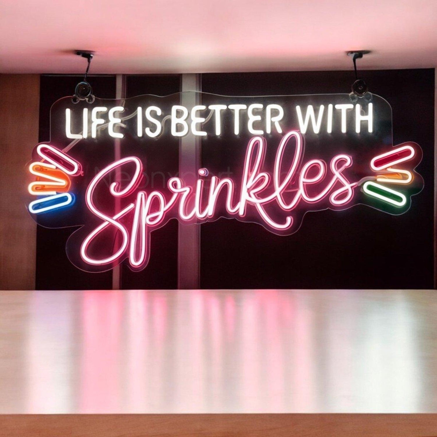 Sprinkles Life Multicolor Candy Led Neon Sign For Ice Cream Shop Decor | Shineneon